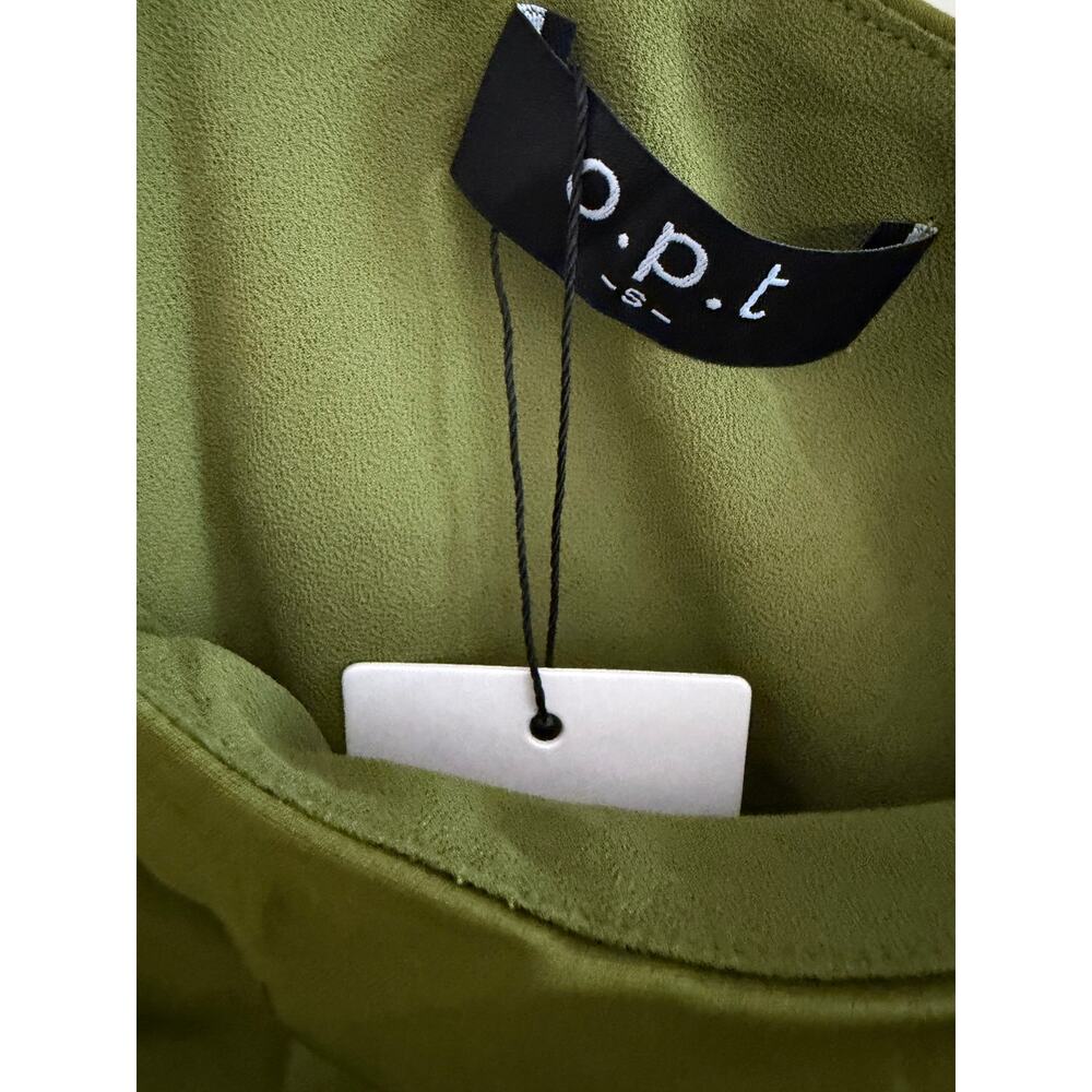 New O.P.T Marice dress satin clover green size S - Picture 3 of 5
